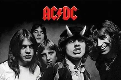 AC/DC-шоссе к Аду Шелковый постер декоративная стена краска 24x36 дюймов | Дом и сад