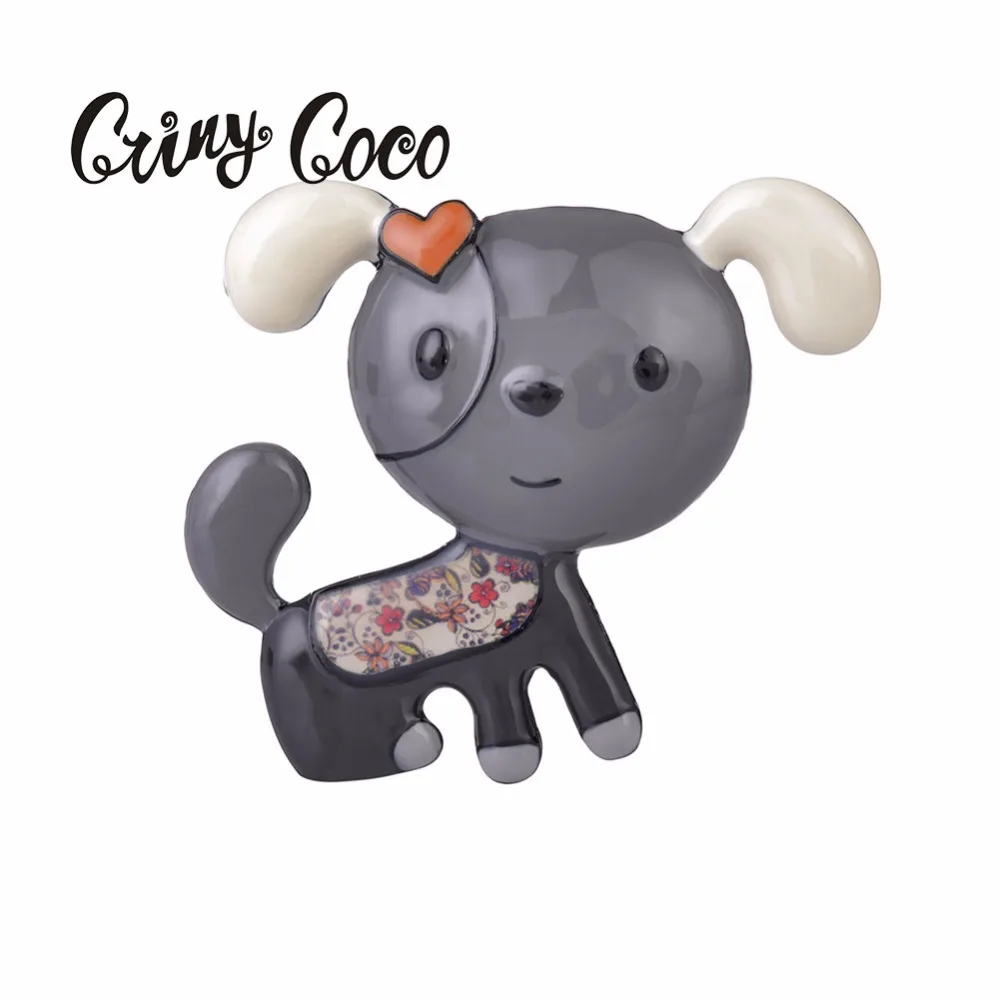 

Gray Dog Brooches Lovely Animal Dog Brooch Enamel Pin Metal Alloy Women Dress Accessories Jewelry Accessories Lovers Pins New