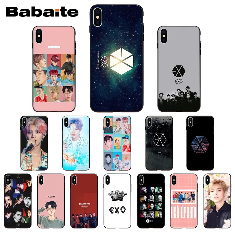 

Park Chanyeol EXO Star KPOP EXO LUCKY ONE Cute Phone Accessories Case for iphone X XS MAX 8 7plus 5S SE 6s XR Cover Babaite