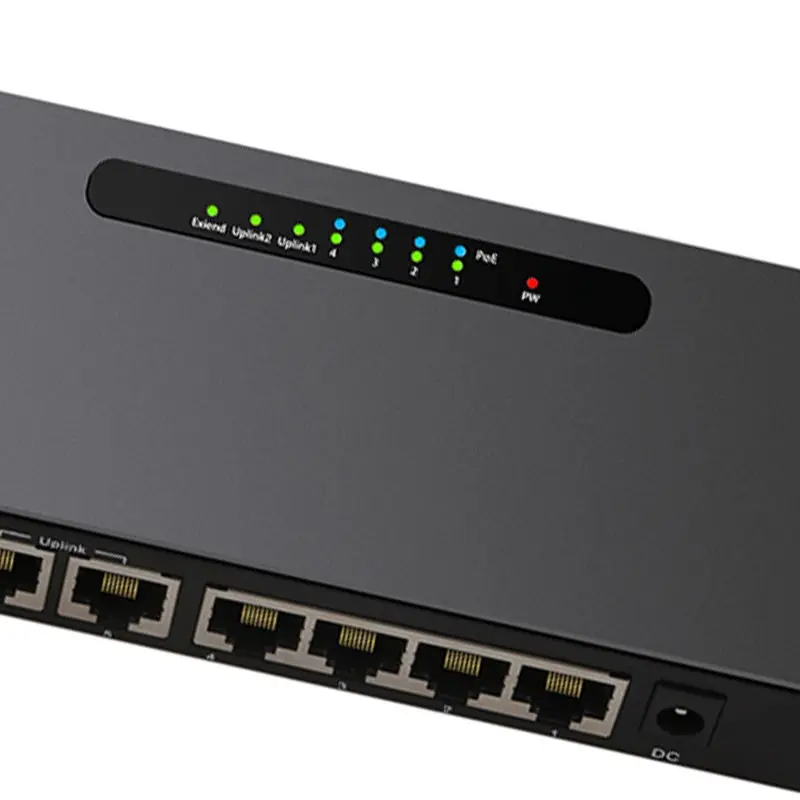 Diewu 6 портов Poe Gigabit Ethernet сетевой коммутатор 10/100/1000Mpbs Lan Hub 4 порта выключатель