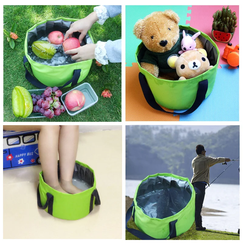Cubo de Camping 15L lavabo al aire libre impermeable plegable Cubo de viaje portátil cubo plegable olla plegable cubo de agua Cubo de Camping 15L lavabo al aire libre impermeable plegable Cubo de viaje portátil cubo plegable olla plegable cubo de agua