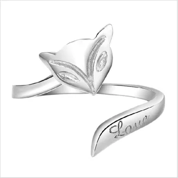 

LUKENI New Fashion 925 Sterling Silver Rings For Women Party Accessories Girl Trendy Fox Design Finger Rings Jewelry Lady Bijou