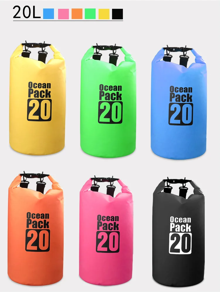 ZYJ Waterproof Swimming Beach Dry Bags 3L 5L 10L 15L 20L 30L Drifting Rafting Canoe Travel Kit Bag Backpack Pouch (14)