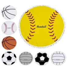 Basketball Beach Towel And Get Free Shipping On Aliexpress Football Basketball Volleyball Round Large Beach Towel Microfiber For S With Tel 150cm Diameter Soft Shawl