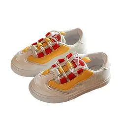 Повседневная детская обувь осень-зима обувь для детей Для мальчиков и девочек Лоскутные дышащие детские кроссовки верхняя одежда