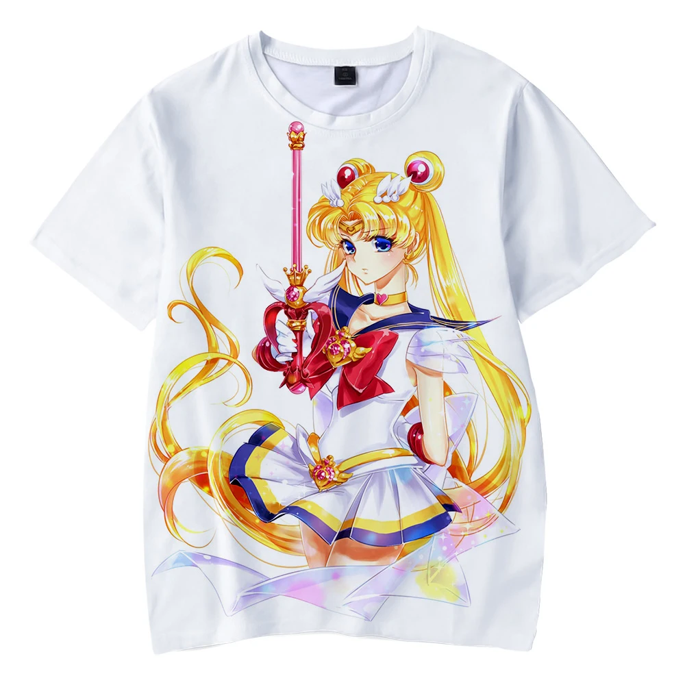 

Hip hop Kid's Cute T-Shirt Sailor Moon printed children Casual t shirt Anime Girls/Boys T Shirt children Comfortable Soft Tops