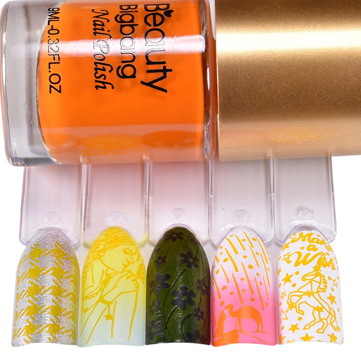 BEAUTYBIGBANG 1 бутылка 6 цветов лак для ногтей доступный гель для штамповки ногтей красочная печать рисунка лак для ногтей