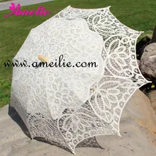 Ручная работа Винтаж Battenburg Кружево Свадебные Зонтики свадебные с ассорти Цвета