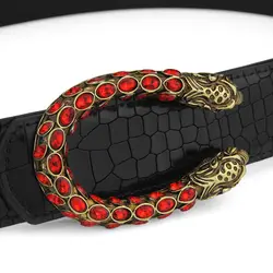 Высокое качество Полный зерна кожаный ремень мужчины люксовый бренд Крокодил зерна натуральная кожа мода ceinture homme черные повседневные