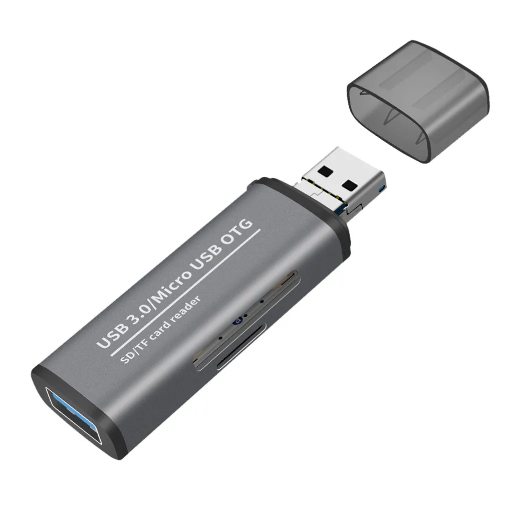 Портативный высокоскоростной type-C USB 3,1 Micro SD TF адаптер для чтения карт памяти для ПК ноутбук для смарт телефонный адаптер конвертер#723