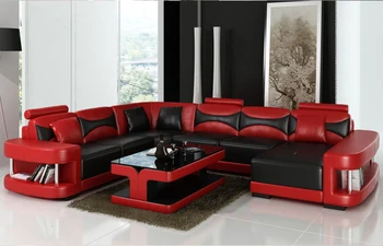 

Italian home furniture genuine leather sofa set for rest