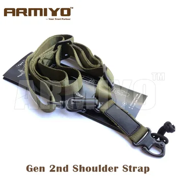 

Armiyo Tactical Mission S2 2nd Gen Rifle Shoulder Strap Adjustable Length Gun Sling Shooting Hunting Accessories m16