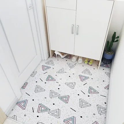 Коврик для прихожей в скандинавском стиле, коврик из ПВХ с петлей на проволоке, небольшой коврик для двери с свежими цветами, коврик для гостиной, ванной комнаты, нескользящий коврик - Цвет: D-rectangle