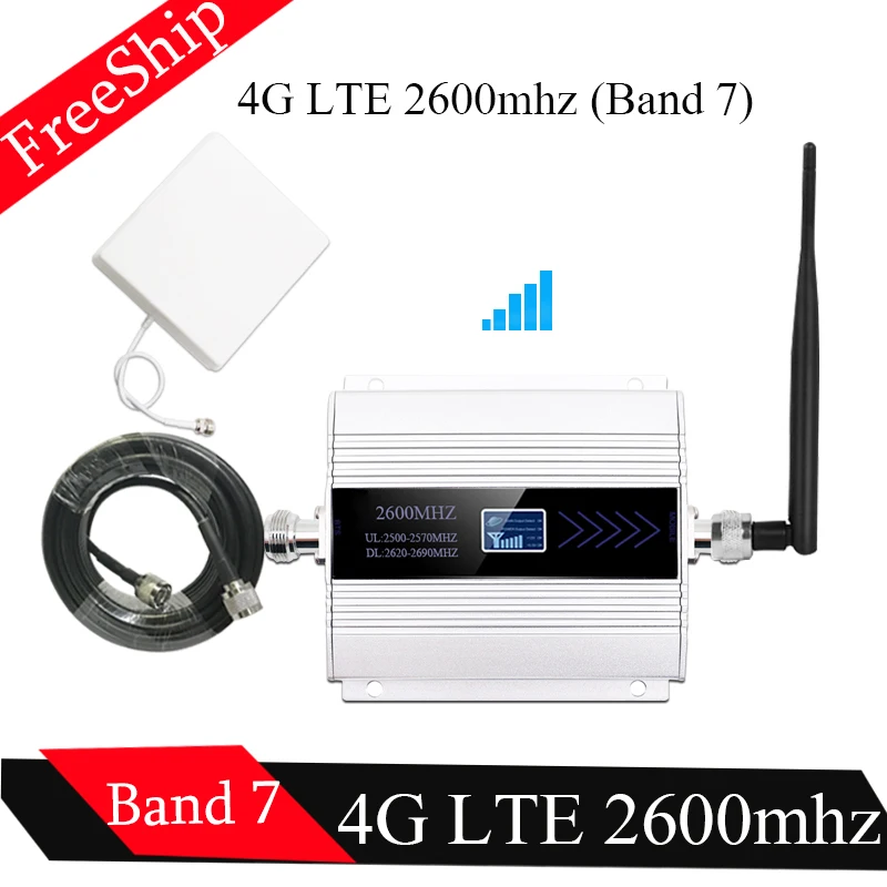 

4G LTE 2600mhz Mobile Network Booster Band 7 FDD LTE 2600 MHz Cell Phone Signal Repeater Cellular Amplifier 4G Anetena Set