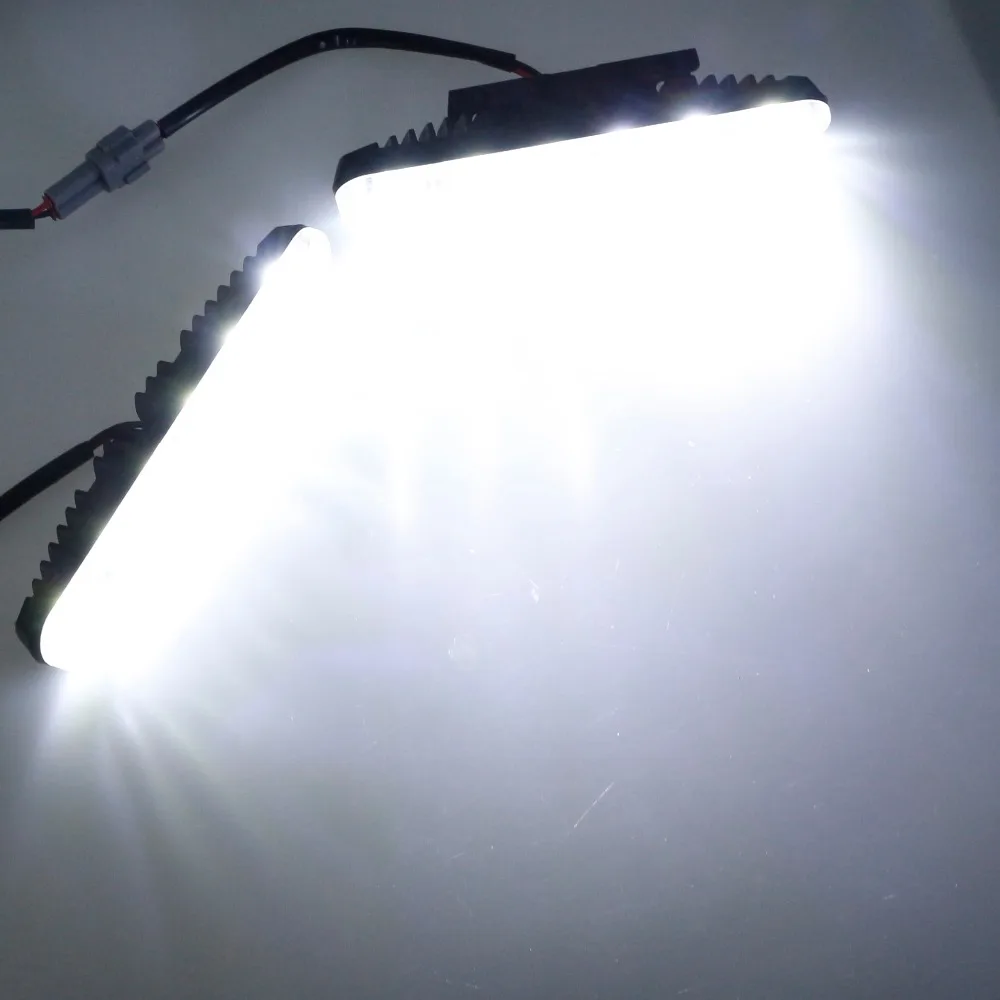 GEETANS 2 шт. 6LED DRL аксессуары для стайлинга автомобилей светильник s Hi/Lo луч Универсальный водонепроницаемый для авто противотуманный светильник супер яркий 12 в 6000 К AB