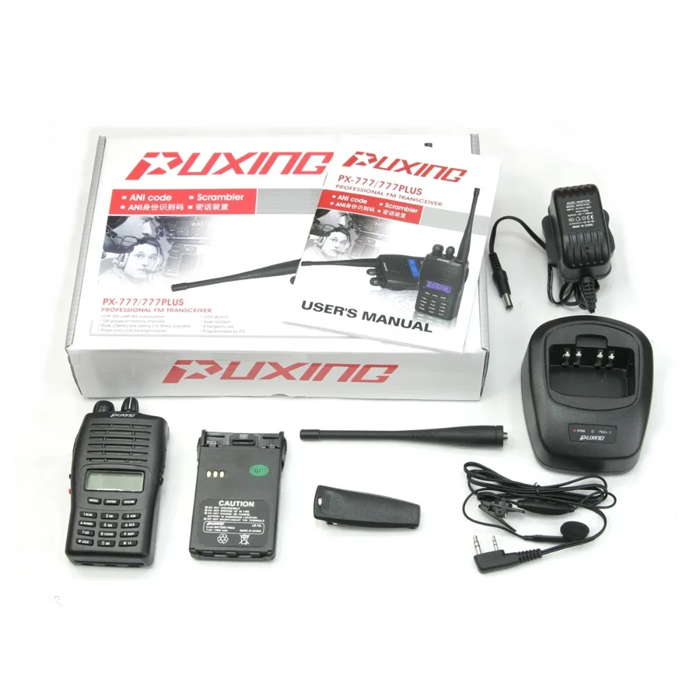 Puxing PX 777 128 канальный VHF/UHF/UH двухстороннее радио добавить бесплатный динамик