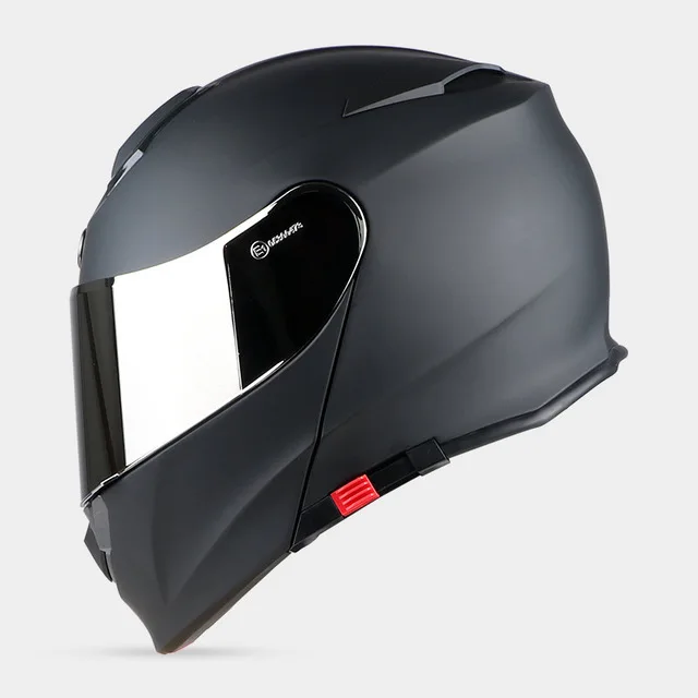 1 шт. двойной козырек откидной модульный ABS DOT ECE Moto шлем полный уход за лицом мотокросса защита головы мотоциклетный шлем - Цвет: matte black
