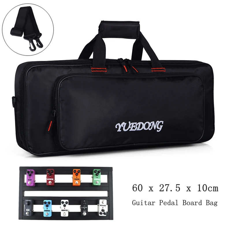 

60*27.5*10cm Universal Portable Guitar Effects Pedal Board Gig Shoudler Bag 20mm Sponge Thicken Soft Case Big Style Guitar Pedal