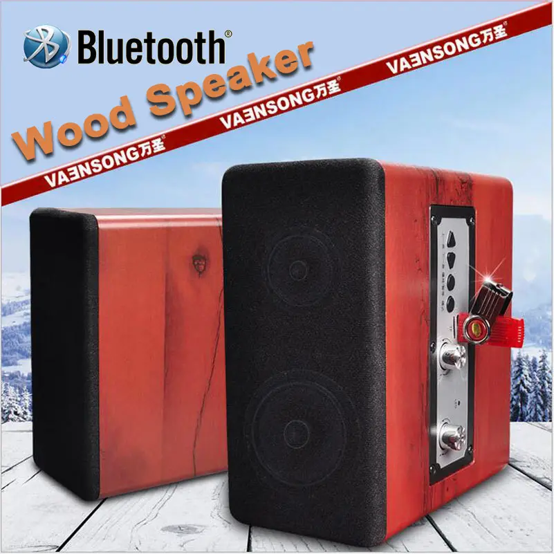 Vervolgen Ontdooien, ontdooien, vorst ontdooien Ja VAENSONG V20B 2.0 Houte Draadloze Bluetooth Speaker USB Muziek Ontvanger  Adapter Stereo-installatie Houten HiFi Subwoofer - AliExpress