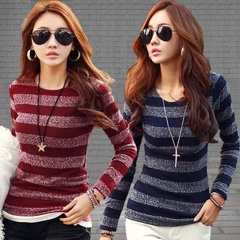 

camiseta vogue t shirt women friends king queen angel top dames summer new arrivals plus size 2019 cotton wine navy striped