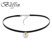 BAFFIN простые круглые кристаллы от SWAROVSKI элементы веревка для ожерелья цепь нагрудник ожерелье s для женщин винтажные украшения подарок