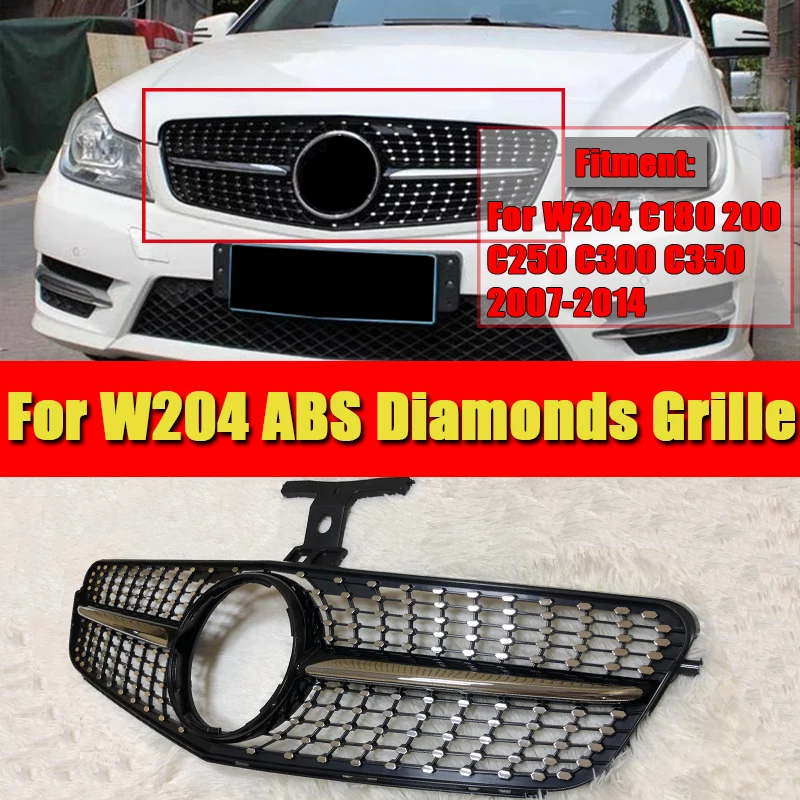 Grills C class C180 C200 C250 C350 C400 ABS черный без знака 07 14|Гоночные решетки| |