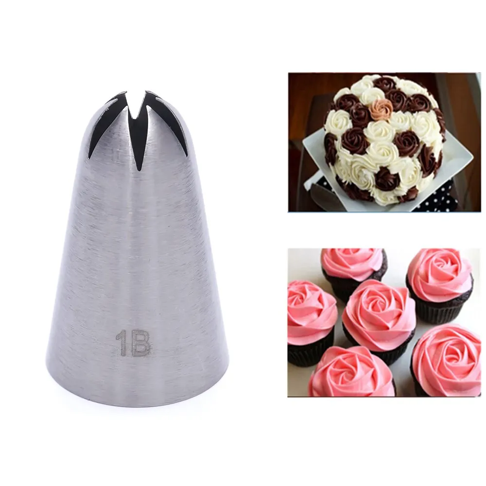 

#1B Large Size Cream Nozzle Decorating Tip Icing Nozzle Cake & Baking Tools for Cake Fondant Decorating Nozzle Bakeware