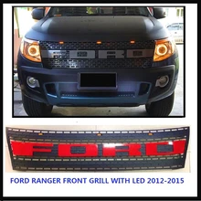 HIGH QUALITY 12 13 14 RANGER T6 FRONT RAPTOR BLACK LIT GRILLE GRILL XLT PX UTE WILDTRAK RANGER GRILL 2012-2015