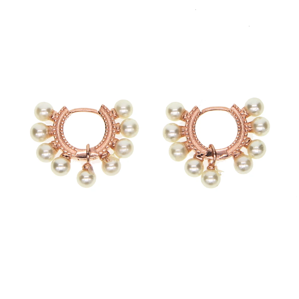 2017 Promotion Time-limited Plant Earrings Rose Color Clip On Hoops Girl Women Wedding Gift Dainty 925 Silver Hoop Earring