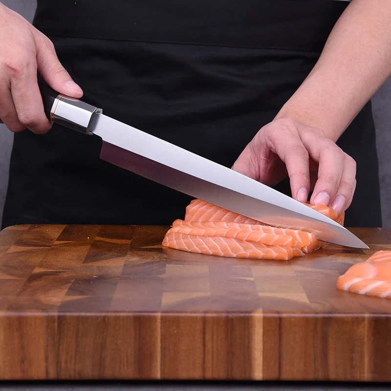 Японский нож сашими, высокое качество, 10 дюймов, нож шеф-повара, янагиба, суши, Япония, кухонные ножи из нержавеющей стали, инструмент для приготовления филе