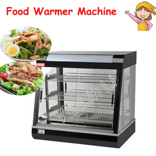 Stainless Steel Electric Food Warmer Commercial Three layers Keep Food Warm Heated Display