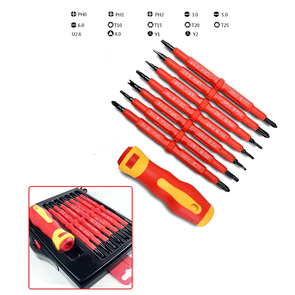 7Pcs /Set Insulated Double Head Screwdriver Set With TPR