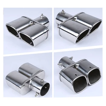 

Dewtreetali HOT SALE Car Auto Round Exhaust Muffler Tip Stainless Steel Exhause 1 to 2 Dual Pipe