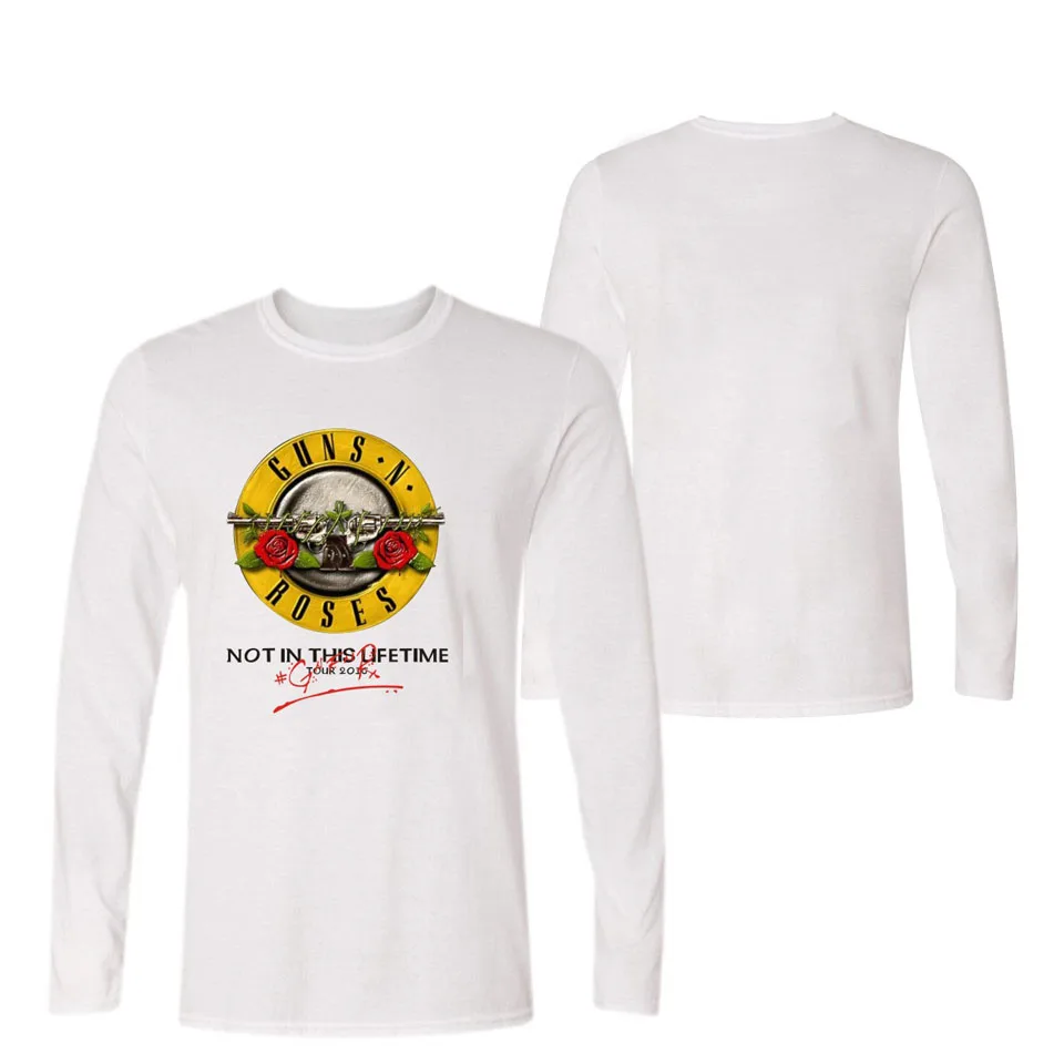 Guns and Roses Мужская футболка весна осень футболка Мужская рок группа футболка хип хоп 4XL футболки топы брендовая одежда guns N Rose
