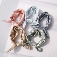 Yishine 42x42 см 5 цветов Дети милый кролик сарафан очищенный хлопок треугольная повязка на голову для женщин и девочек шарф шаль полотенце для рук