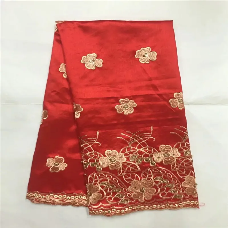 

Fashion Style African Nigerian George Lace Fabric With Net Lace For Women Blouse Sewing India Guipure George Material LXE072010