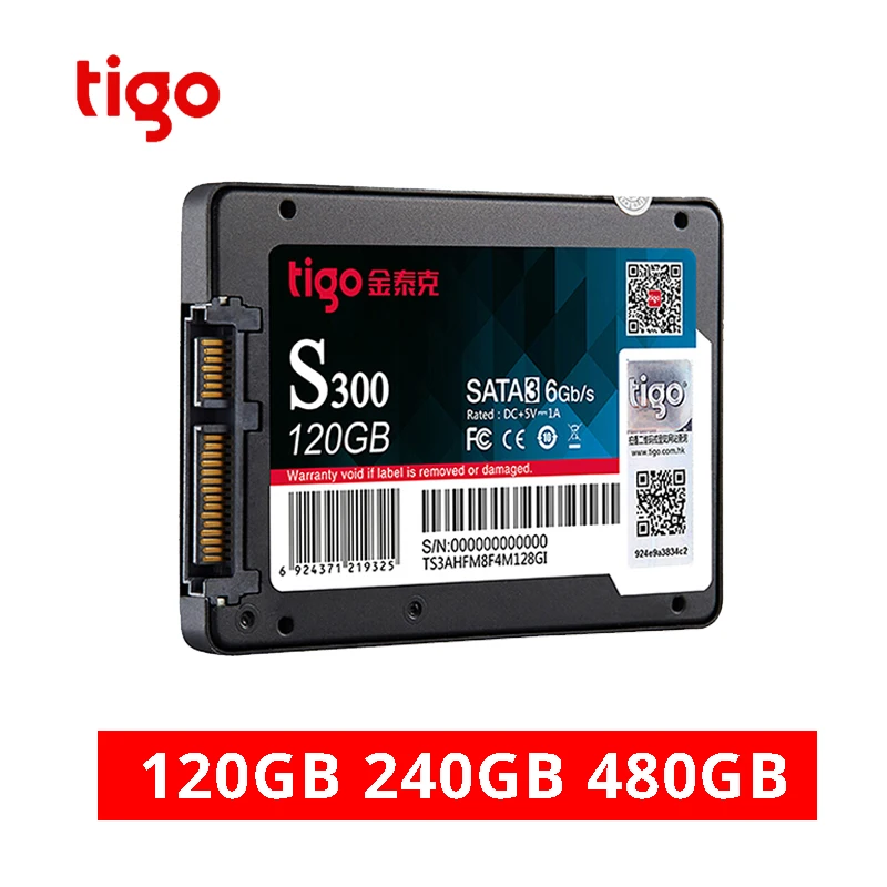Tigo SSD 120 ГБ 240 ГБ 480 ГБ 2,5 SATA3 Faspeed емкость Внутренний твердотельный накопитель для настольного ноутбука HDD подарок SATA кабель