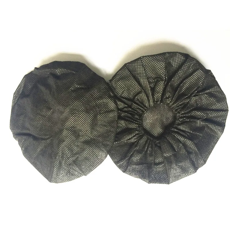 Linhuipad 100pcs Black Replacement Non woven Sanitary headphone covers 12 13cm diameter widely use for big over head headsets