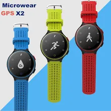 Microwear X2 Смарт-часы IP68 Bluetooth 4.0 android часы Водонепроницаемый сердечного ритма Мониторы шагомер малыш SmartWatch Спорт с GPS