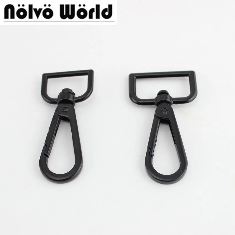 

50pcs 10pcs NEW Dark black trigger snap hook metal swivel clasp lobster claws swivel hooks hardware hook clasp