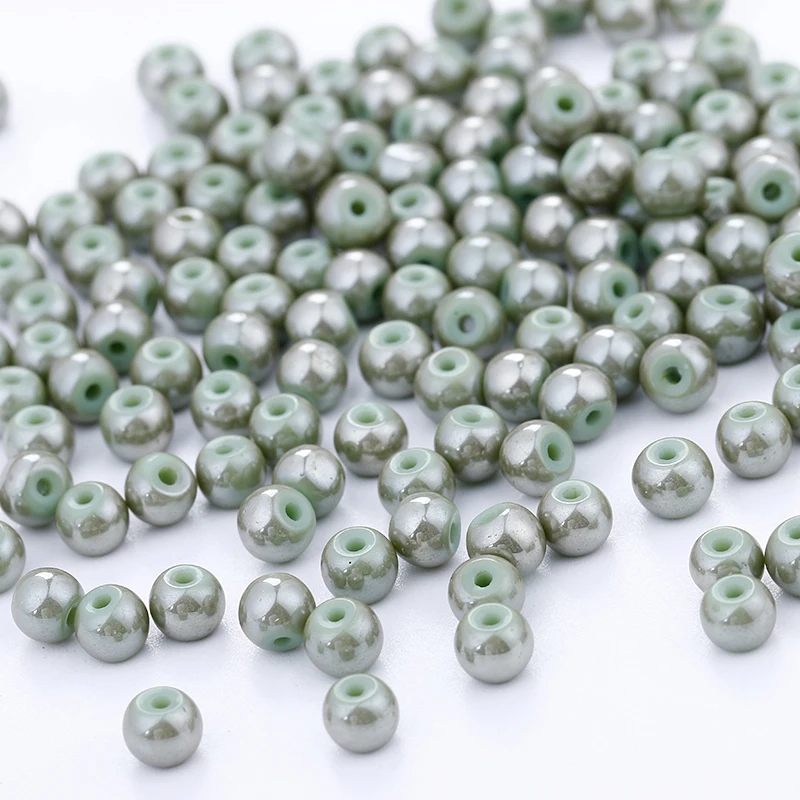 

200pcs 4mm Round Shape Crystal Beads Glass Beads Loose Spacer Bead for DIY Jewelry Making #45