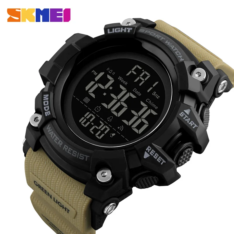 Comprar Reloj deportivo SKMEI para hombre, relojes digitales de moda para hombre, reloj de pulsera de doble choque a prueba de agua, reloj Masculino