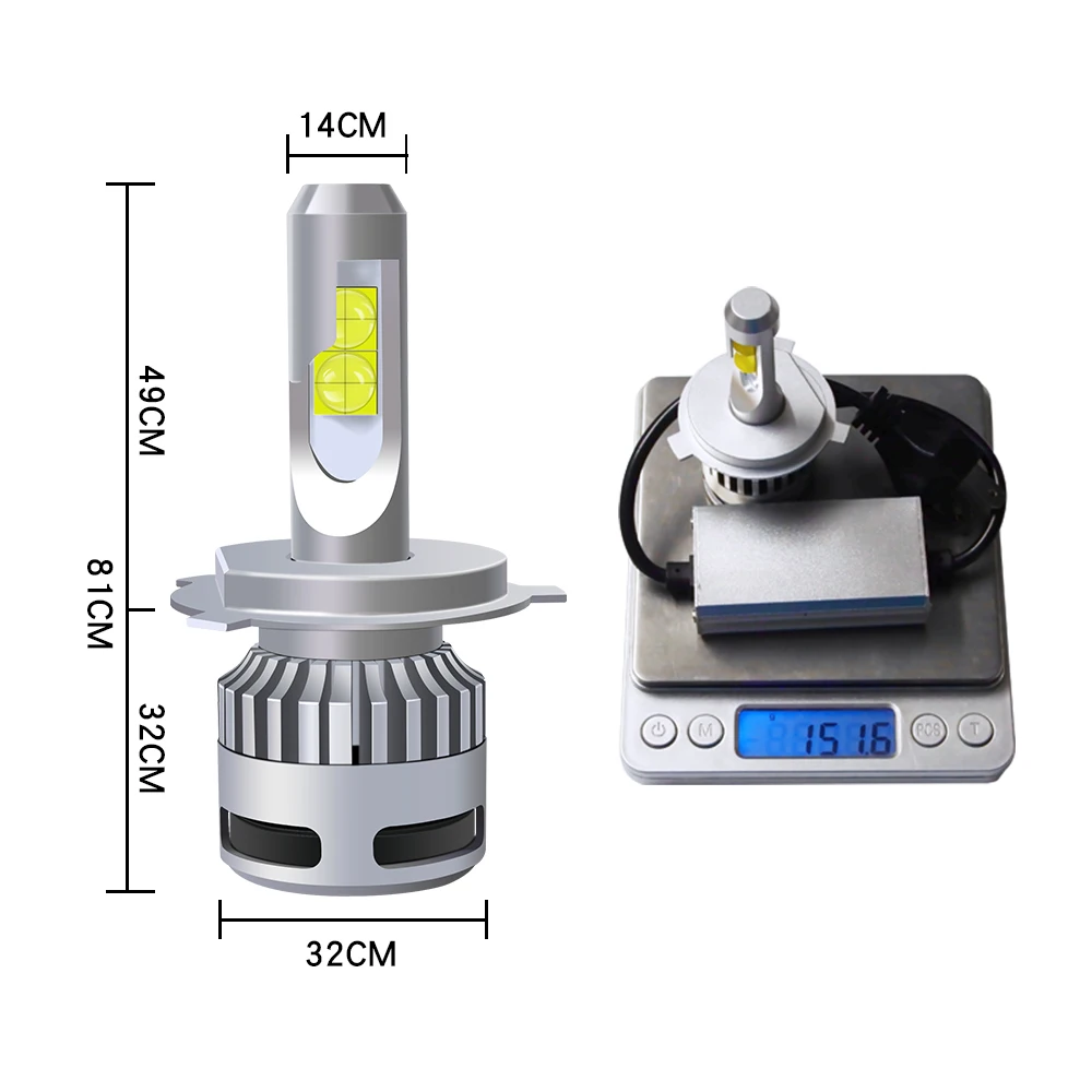2 шт. 100 Вт 12000LM XHP70 огни автомобиля H4 светодиодный лампы H7 светодиодный Canbus Error Free 9005 HB3 лампа 9006 HB4 9012 H8 H9 H11 светодиодный фары комплект