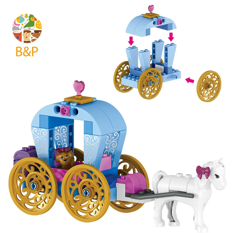 10729 122 шт. принцесса серии Золушки модель кареты кирпичная девочка игрушка для детей день рождения строительный блок подарок 37002
