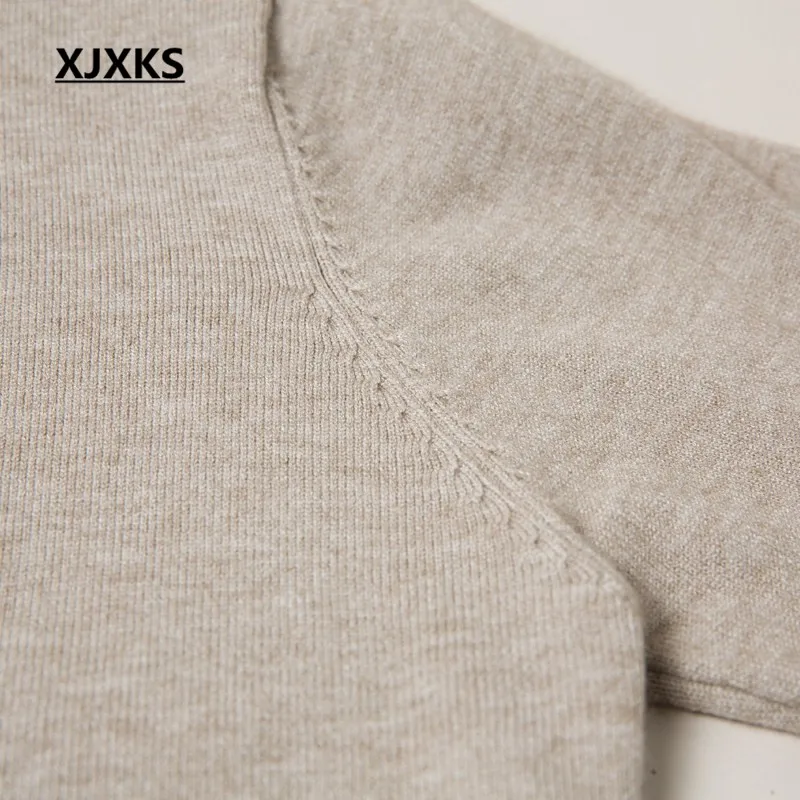 XJXKS 2018 new autumn clothing high elasticity women cardigans sweater coat wool blends knitted women's jumper