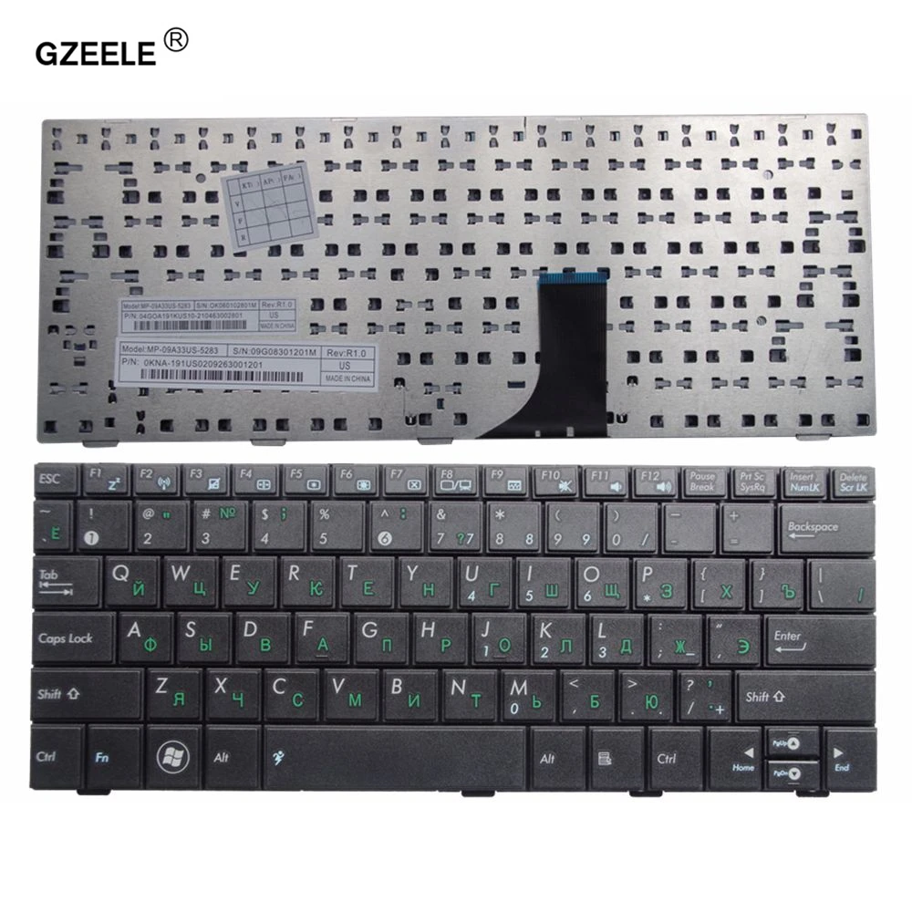 GZEELE Keyboard for ASUS EEEPC EEE PC 1005 1005HD 1005HA 1001 1001H 1005H  1008 1008H 1008HA 1001HA RU Black 9J.N1Q82.10R russian _ - AliExpress Mobile