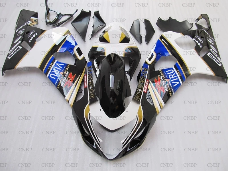 

GSX-R750 2005 Abs Fairing GSXR 750 2004 - 2005 K4 Black White Fairing Kits GSXR 600 2005 Fairing Kits