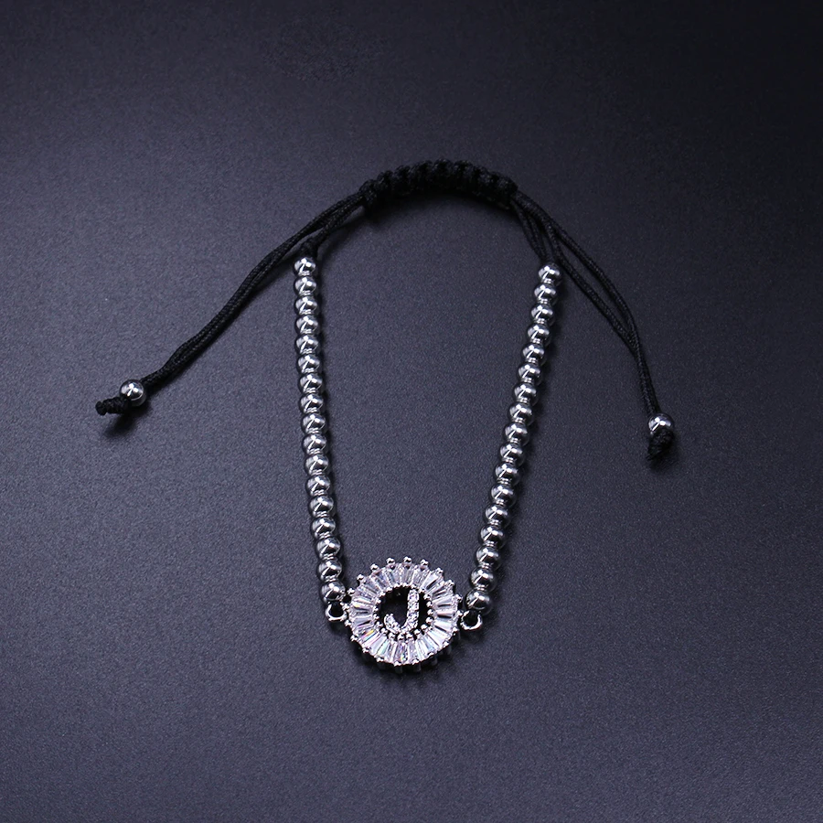 

Kinforse Initial Letter ABCDEFGHIJKLMNPRSTVY Stainless Steel Charm Alphabet Bracelet Bangles Flexible Rope for Women jewelry