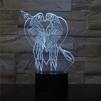 

Parrot Table Led Night Light USB Touch Sensor RBG Novelty Lighting Child Kids Baby Gift Gadget Parrot 3D Lamp Dropshipping