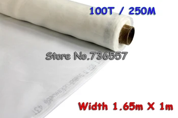 

5 meters width 1.65 meter DPP 250 mesh count(100T) fabric screen printing material screen mesh screen printing frame white color